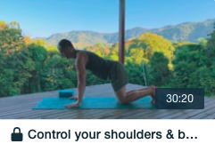 control your shoulders